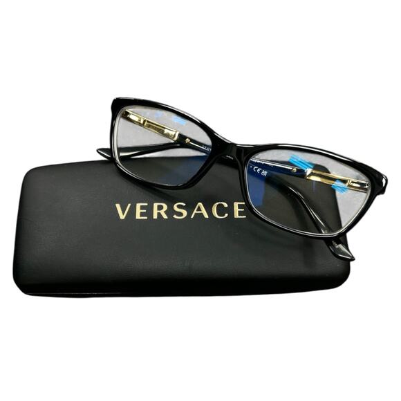 Versace Women’s Eyeglasses #3186 in Black and Gold - Picture 1 of 3